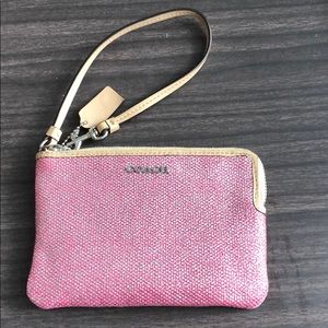 Coach “snakeskin” wristlet